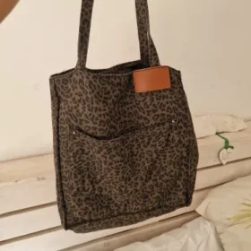 Leopard Prints Canvas Tote Bag - Women's Fashion photo review