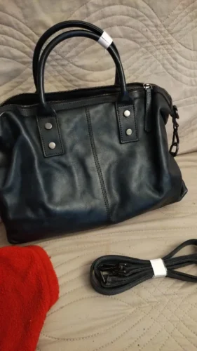 Luxury Genuine Cowhide Leather Dumpling Bag photo review