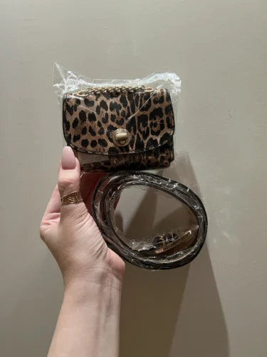 Leopard Pattern Women's Chain Pocket Belt Fanny Pack - PU Leather photo review