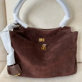 Large Capacity Suede Leather Tote Shoulder Bag photo review