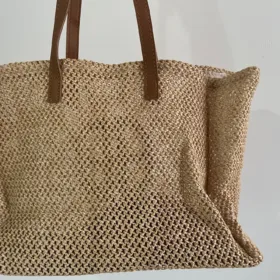 Large Capacity Handmade Shoulder Bag - Women's Casual Straw Tote photo review